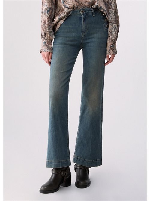 Jeans a zampa con bottoni gioiello LIU JO | UF6093D0328/79137